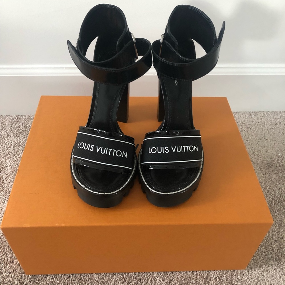 Louis Vuitton Black Trail Sandals